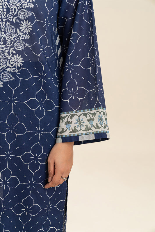 3 PIECE PRINTED LAWN SUIT-AZURE GRACE (UNSTITCHED)