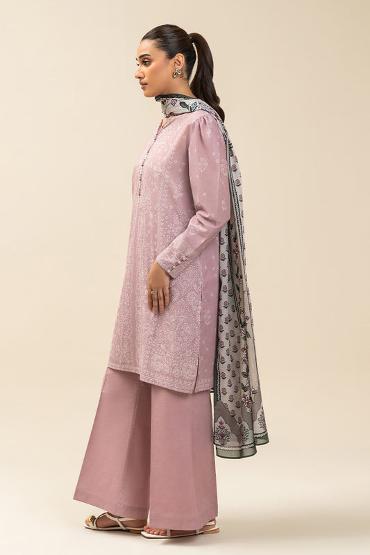 3 PIECE PRINTED LAWN SUIT-FLORET DUSK (UNSTITCHED)