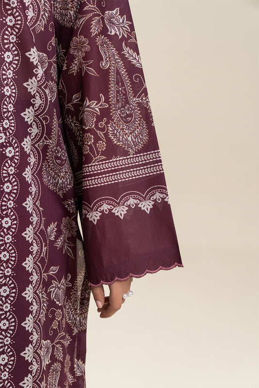 3 PIECE PRINTED LAWN SUIT-CRIMSON HERB (UNSTITCHED)