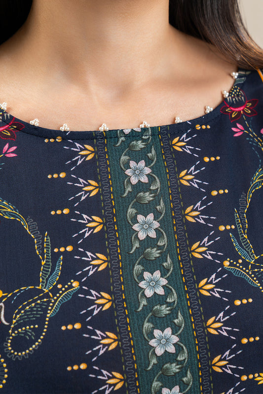 3 PIECE PRINTED LAWN SUIT-ECLECTIC ROSE (UNSTITCHED)