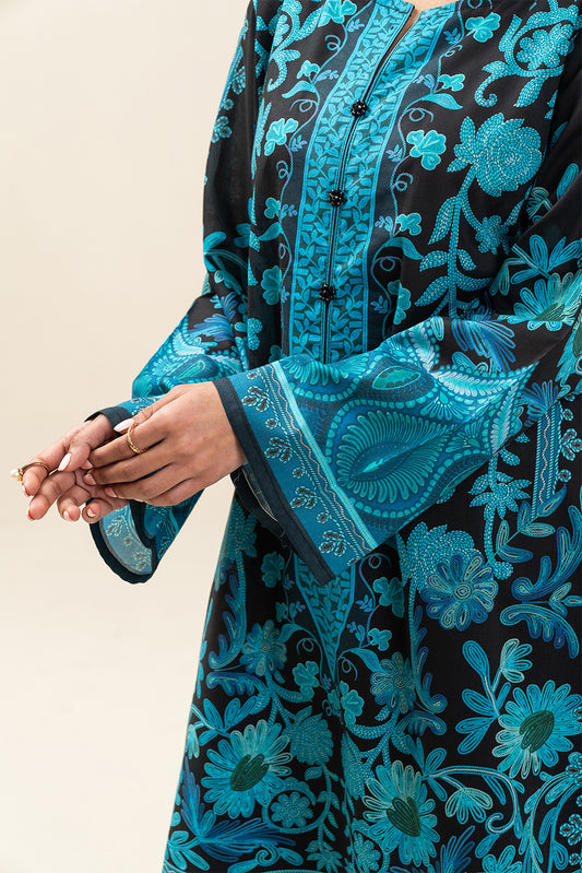 3 PIECE PRINTED LAWN SUIT-MIDNIGHT RAVEN (UNSTITCHED)