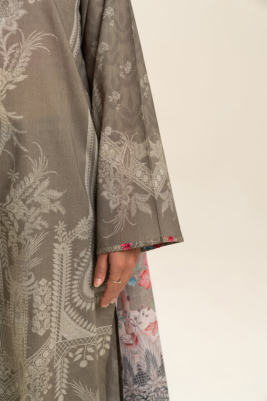 3 PIECE PRINTED LAWN SUIT-FLORA BLUSH (UNSTITCHED)