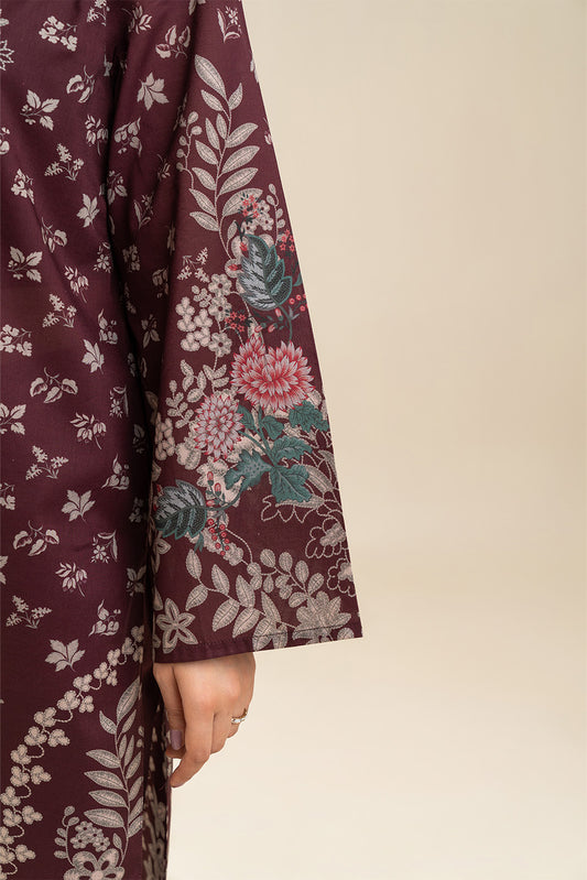 3 PIECE PRINTED LAWN SUIT-MUD VOLCANO (UNSTITCHED)