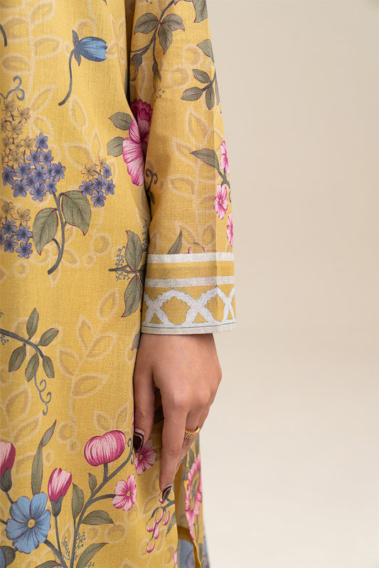 3 PIECE PRINTED LAWN SUIT-SUNLIT FLOSS (UNSTITCHED)