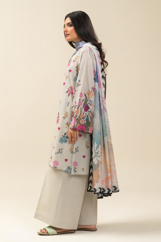 3 PIECE PRINTED LAWN SUIT-CANDY DOMINION (UNSTITCHED)