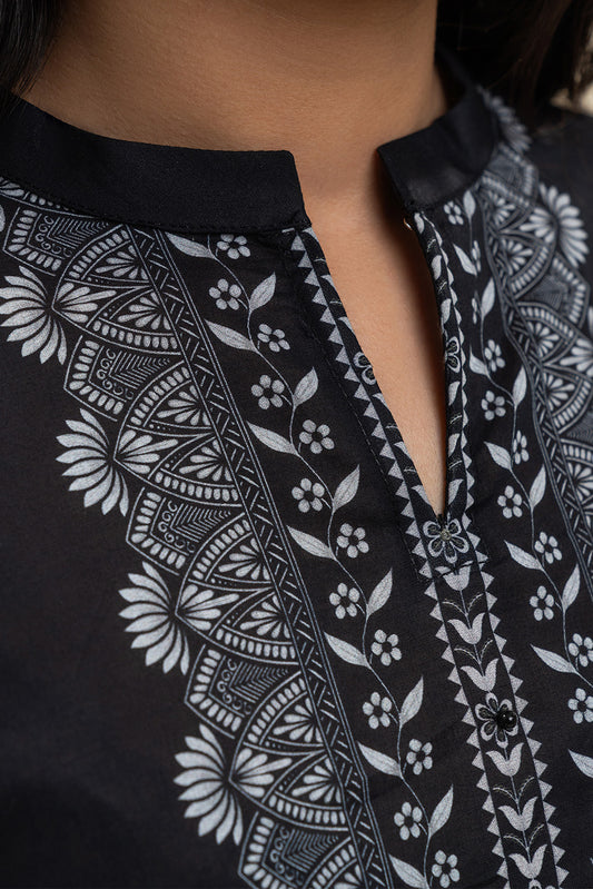 3 PIECE PRINTED LAWN SUIT-RAVEN FLORET (UNSTITCHED)