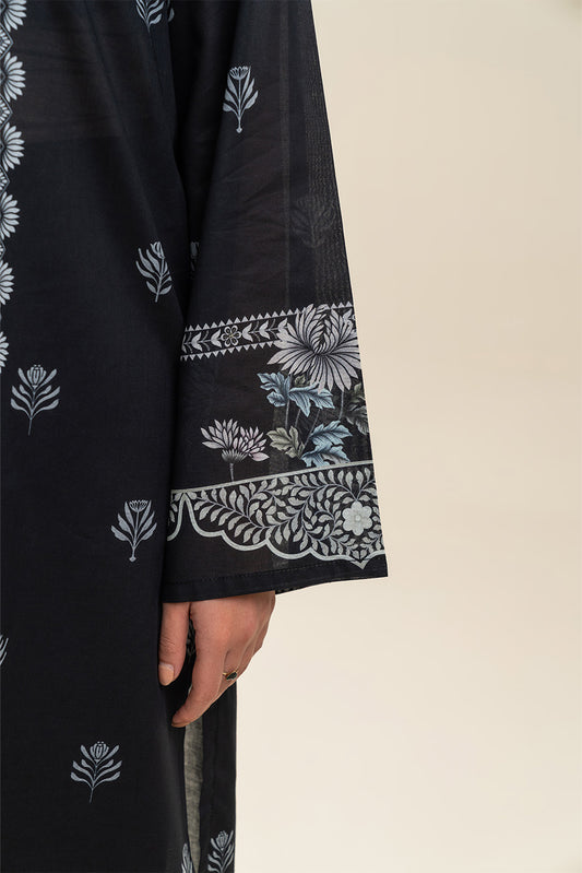 3 PIECE PRINTED LAWN SUIT-RAVEN FLORET (UNSTITCHED)