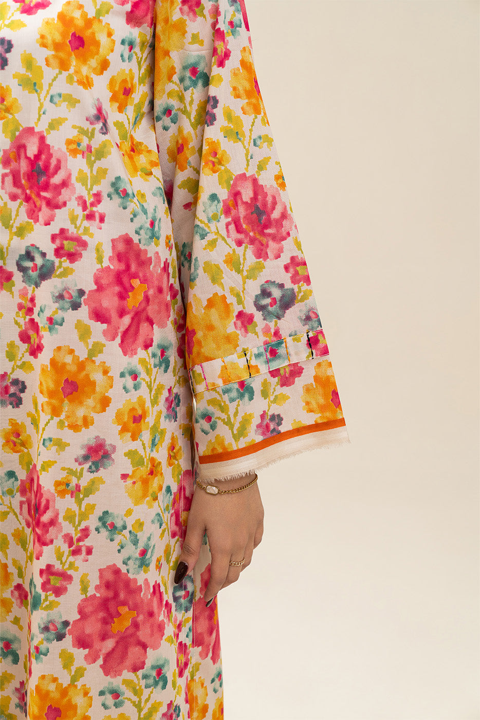 3 PIECE PRINTED LAWN SUIT-EACLANTED GARDEN (UNSTITCHED)