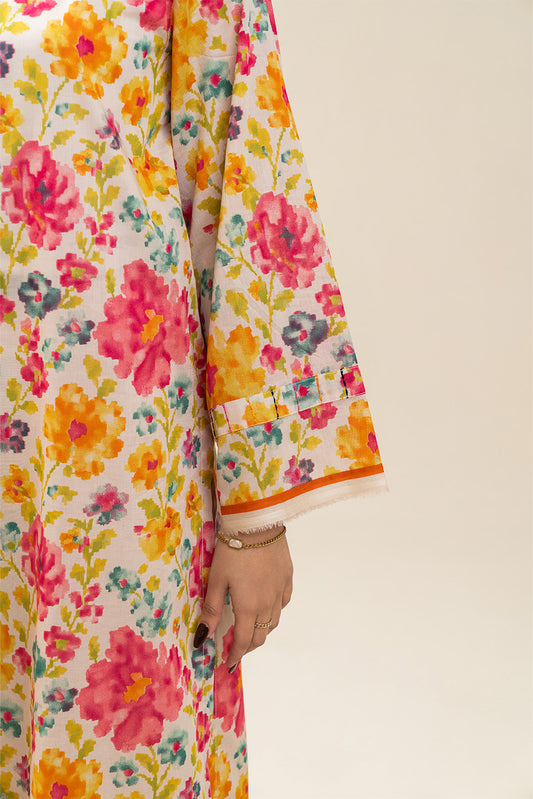 3 PIECE PRINTED LAWN SUIT-EACLANTED GARDEN (UNSTITCHED)