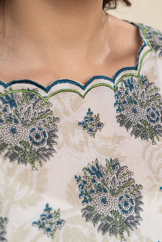 3 PIECE PRINTED LAWN SUIT-LAPIS STATE SUIT