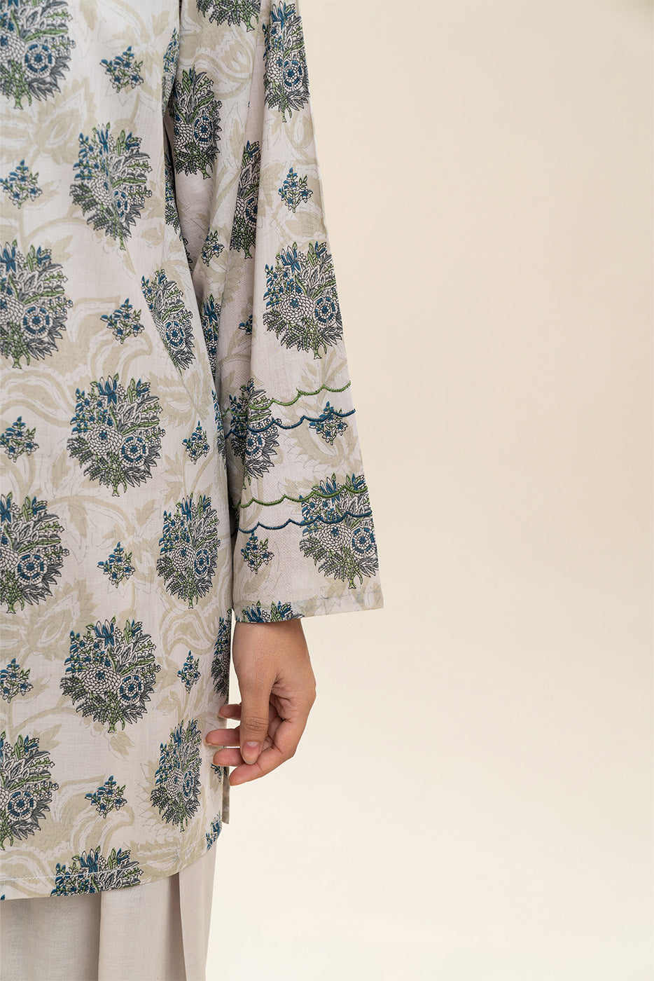 3 PIECE PRINTED LAWN SUIT-LAPIS STATE SUIT