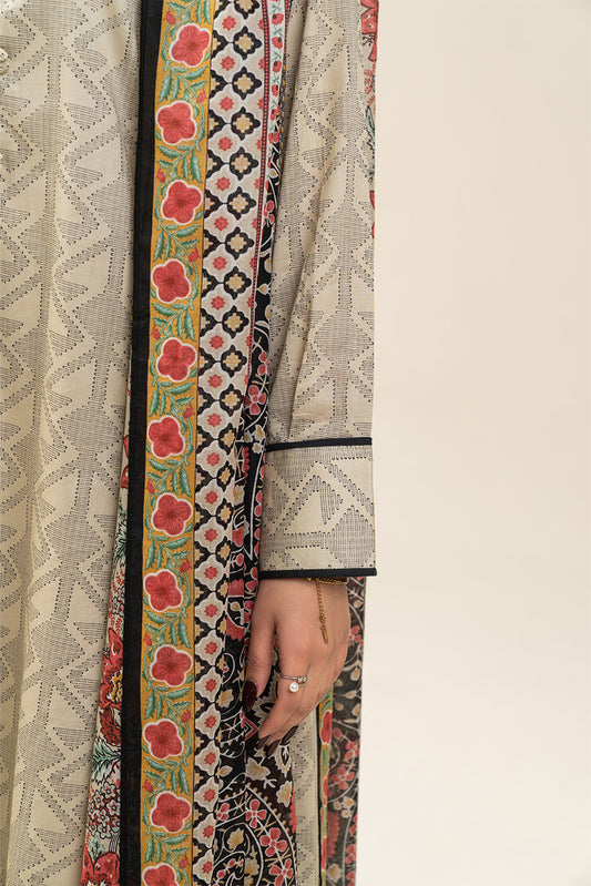 3 PIECE PRINTED LAWN SUIT-LUNAR GRACE (UNSTITCHED)