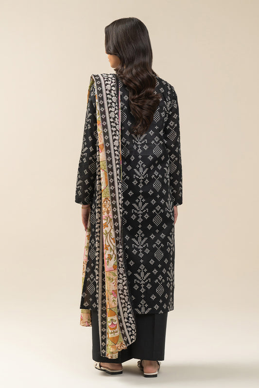 3 PIECE PRINTED LAWN SUIT-NOOR MAZE (UNSTITCHED)