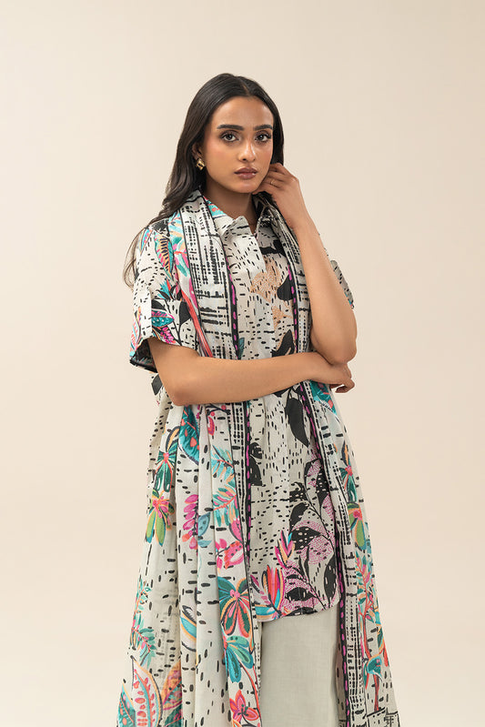 3 PIECE PRINTED LAWN SUIT-BOTANICAL HAZE (UNSTITCHED)