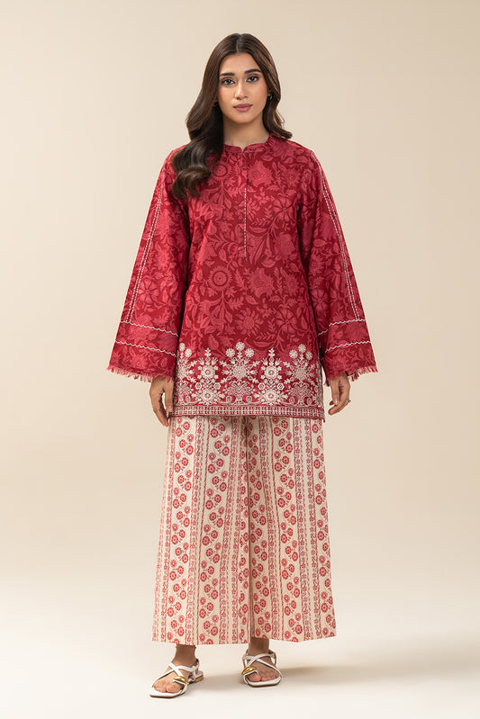 2 PIECE EMBROIDERED LAWN SUIT-CRIMSON CHARM SUIT