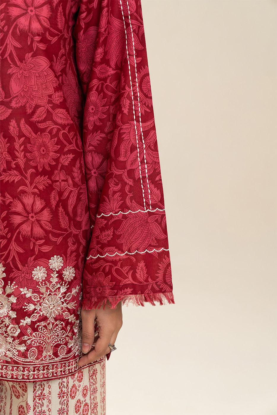 2 PIECE EMBROIDERED LAWN SUIT-CRIMSON CHARM SUIT