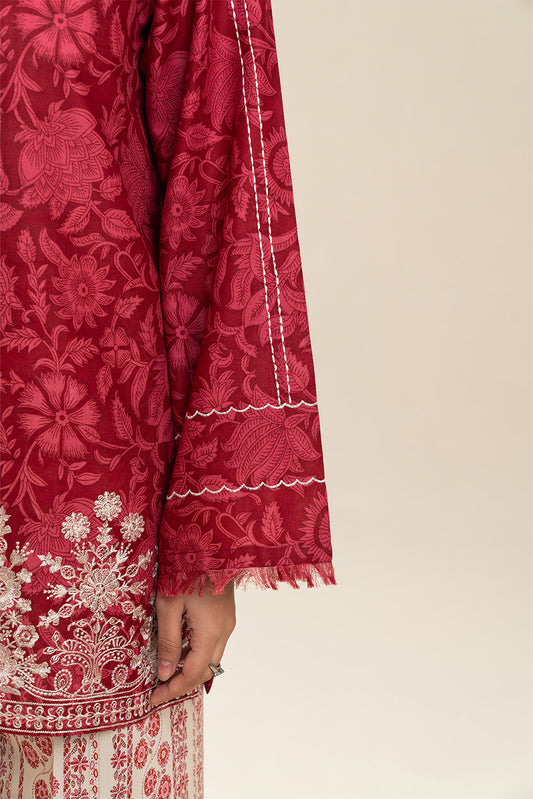 2 PIECE EMBROIDERED LAWN SUIT-CRIMSON CHARM SUIT