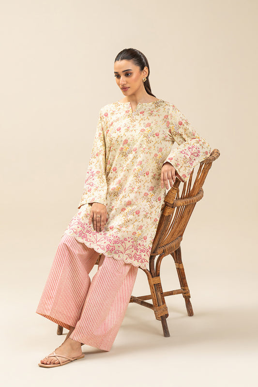 2 PIECE EMBROIDERED LAWN SUIT-FLORAL SORBET (UNSTITCHED)