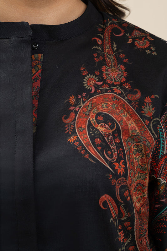 2 PIECE PRINTED LAWN SUIT-ROYAL PAISLAY (UNSTITCHED)