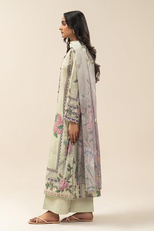 3 PIECE EMBROIDERED LAWN SUIT-FLORET GEM (UNSTITCHED)