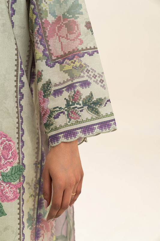 3 PIECE EMBROIDERED LAWN SUIT-FLORET GEM (UNSTITCHED)