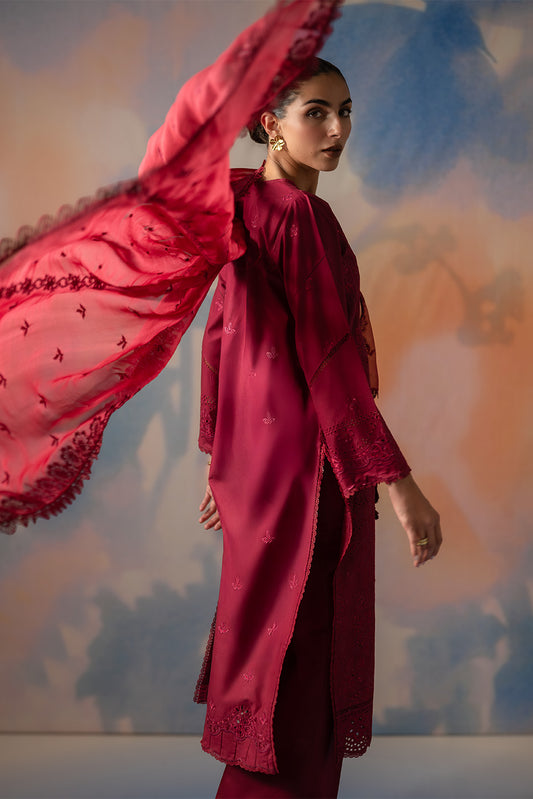 3 PIECE EMBROIDERED LAWN SUIT-CRIMSON CORE (UNSTITCHED)