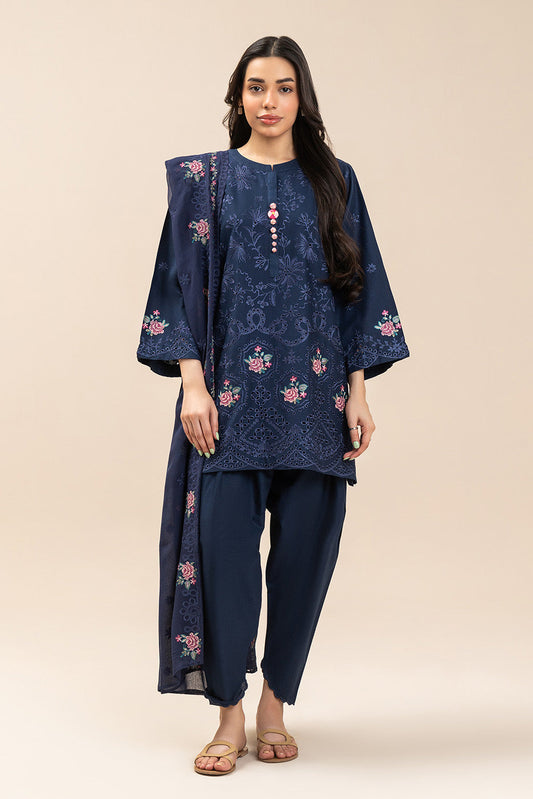3 PIECE EMBROIDERED LAWN SUIT (LUXURY PRET)
