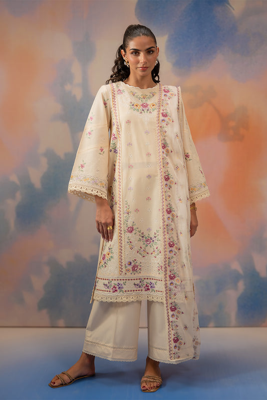 3 PIECE EMBROIDERED LAWN SUIT-BEIGE ATELIER (UNSTITCHED)