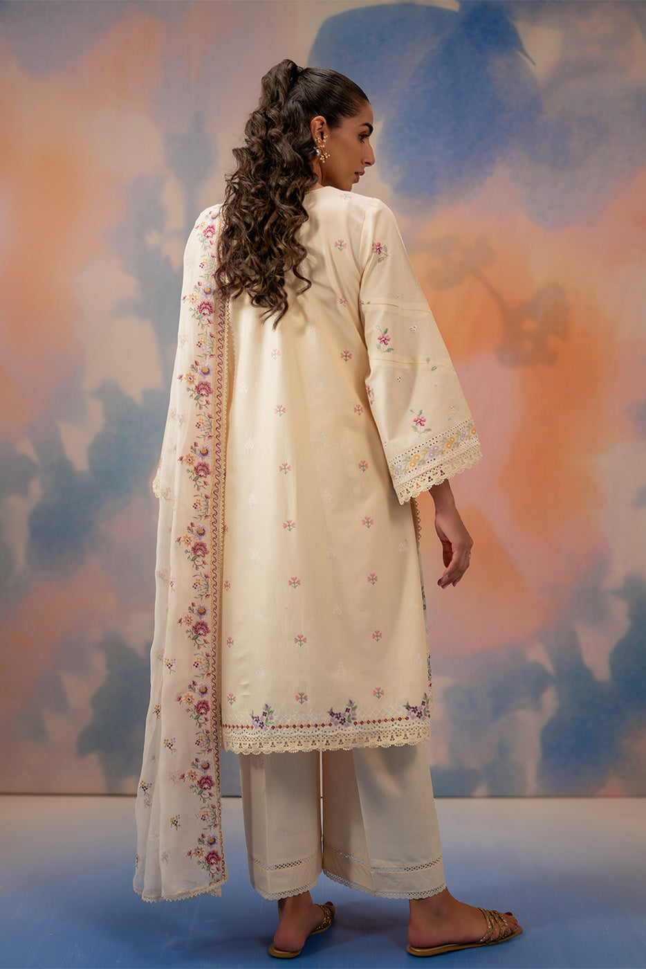 3 PIECE EMBROIDERED LAWN SUIT-BEIGE ATELIER (UNSTITCHED)
