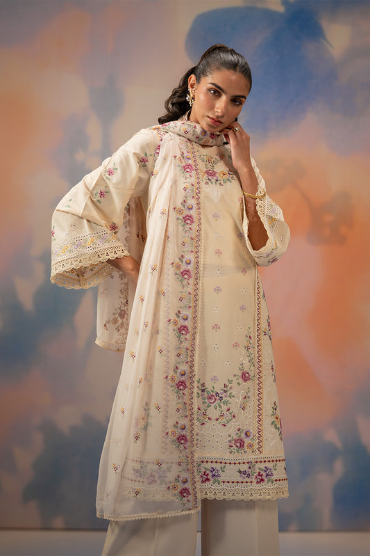 3 PIECE EMBROIDERED LAWN SUIT-BEIGE ATELIER (UNSTITCHED)