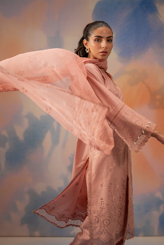 3 PIECE EMBROIDERED LAWN SUIT-BLUSH BLOOM (UNSTITCHED)