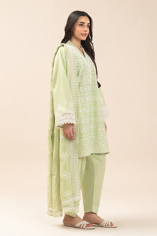 3 PIECE EMBROIDERED LAWN SUIT (LUXURY PRET)
