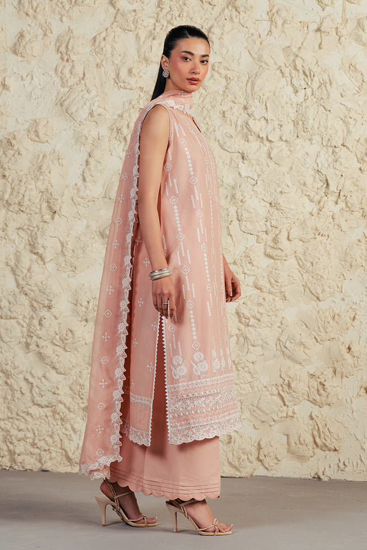 3 PIECE EMBROIDERED LAWN SUIT-CORAL HAZE (UNSTITCHED)