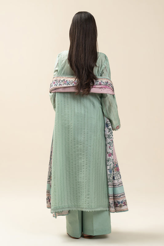 3 PIECE EMBROIDERED JACQUARD  LAWN SUIT-DEW WHISPER (UNSTITCHED)