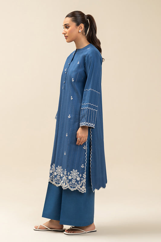 1 PIECE EMBROIDERED  TEXTURED LAWN SUIT-RIVIERA (UNSTITCHED)
