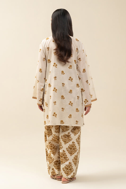 2 PIECE PRINTED LAWN SUIT-SUNNY BLAZE (UNSTITCHED)