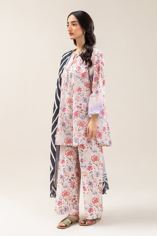 3 PIECE EMBROIDERED LAWN SUIT (PRET)