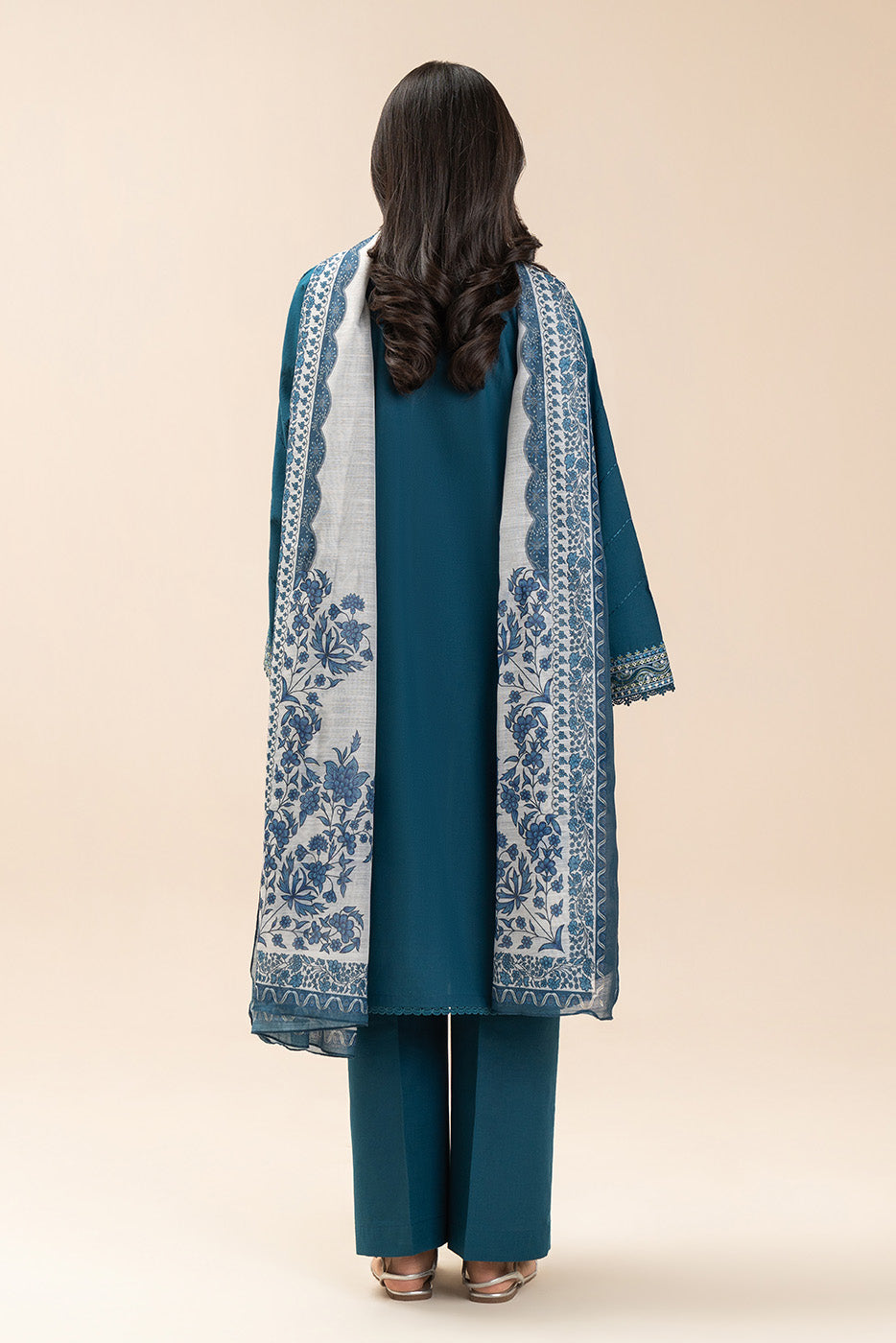 3 PIECE EMBROIDERED LAWN SUIT-OCEANIC LUXE (UNSTITCHED)