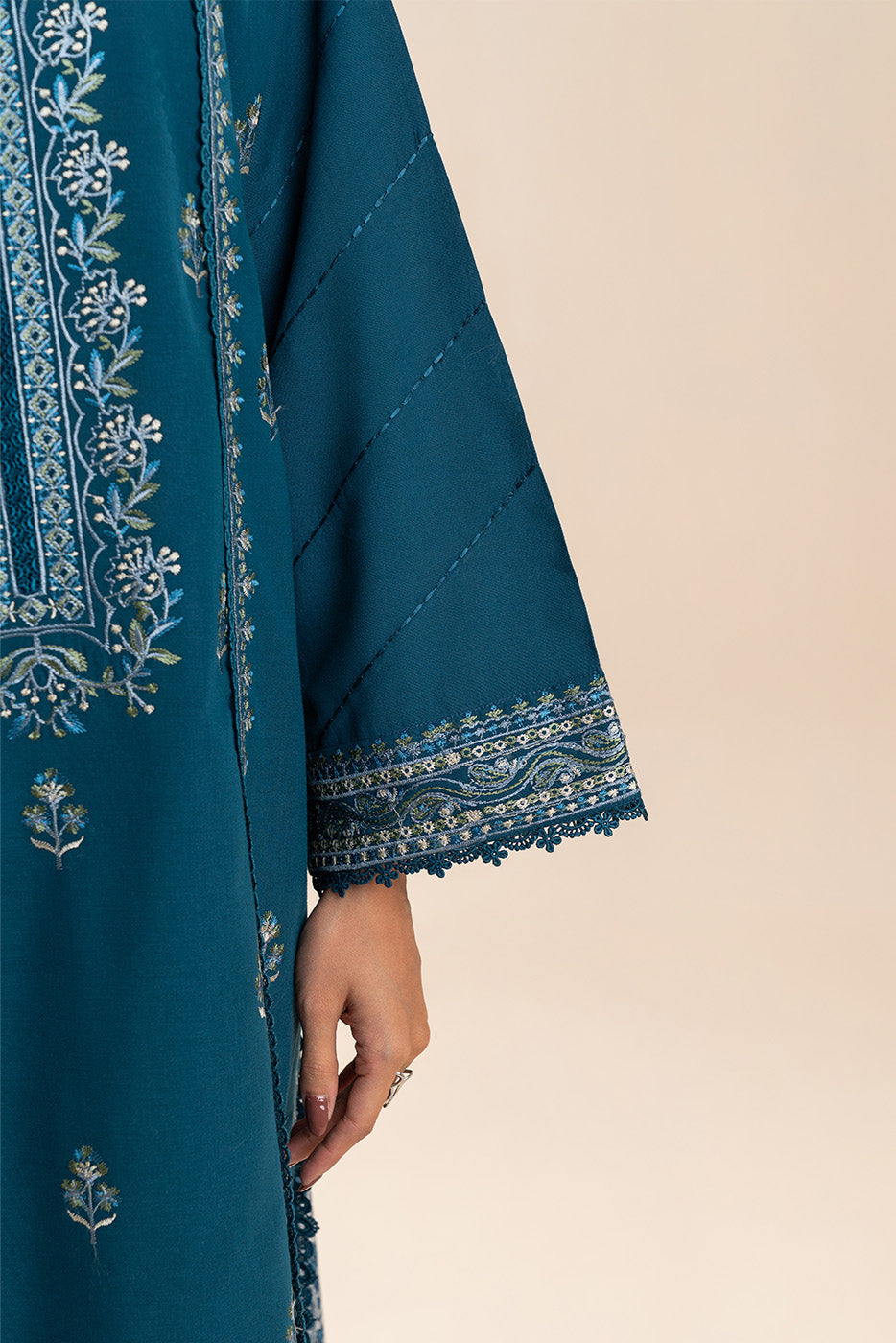 3 PIECE EMBROIDERED LAWN SUIT-OCEANIC LUXE (UNSTITCHED)