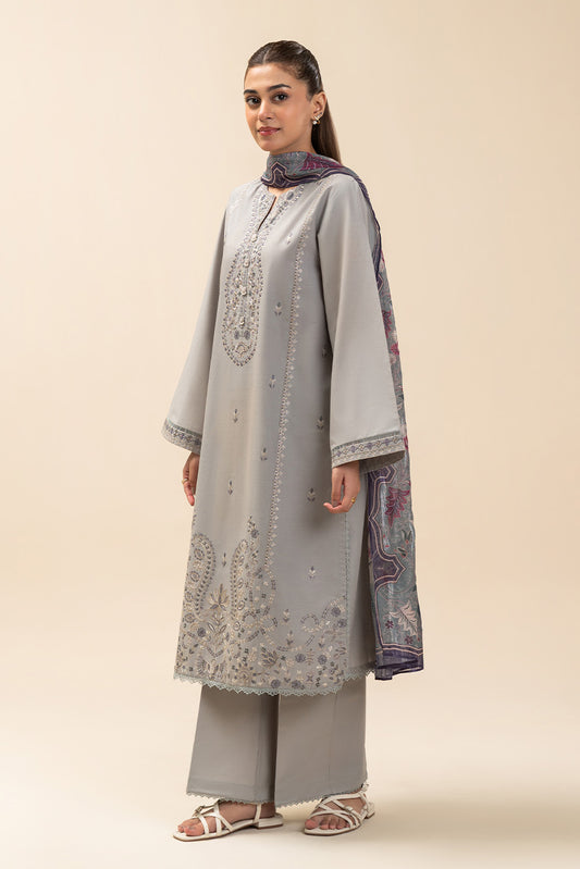 3 PIECE EMBROIDERED LAWN SUIT-ETHEREAL VEIL (UNSTITCHED)