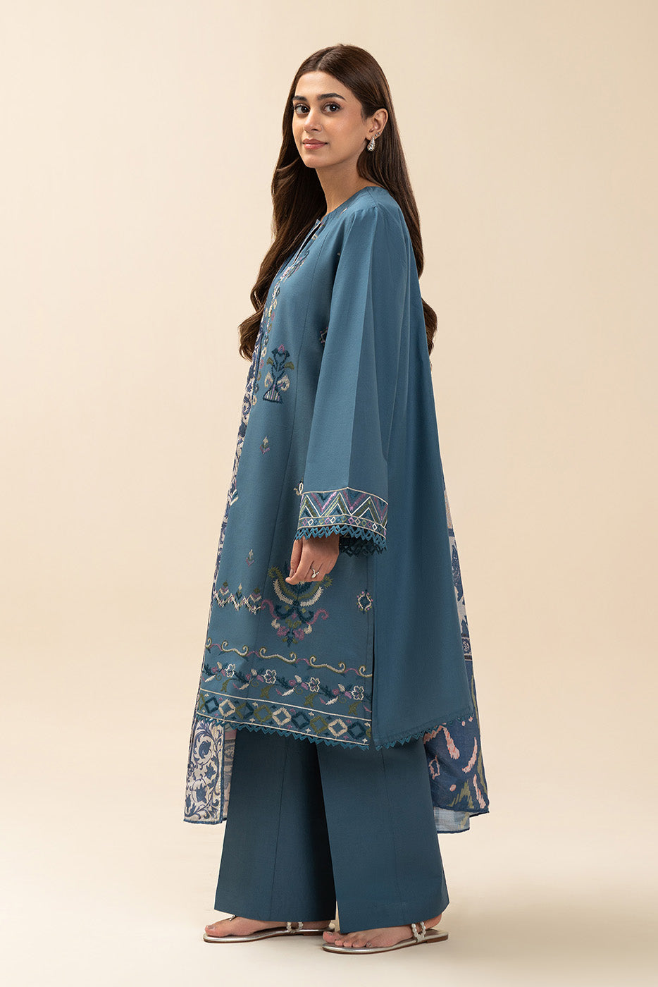 3 PIECE EMBROIDERED LAWN SUIT-IKAT GALORE (UNSTITCHED)