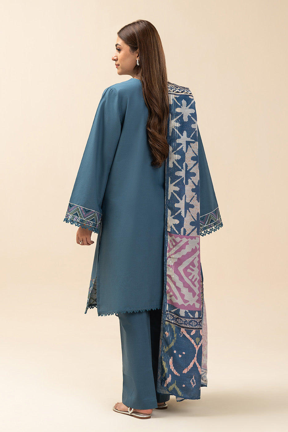 3 PIECE EMBROIDERED LAWN SUIT-IKAT GALORE (UNSTITCHED)