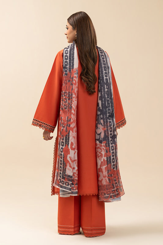 3 PIECE EMBROIDERED LAWN SUIT-SUNSET STREAM (UNSTITCHED)