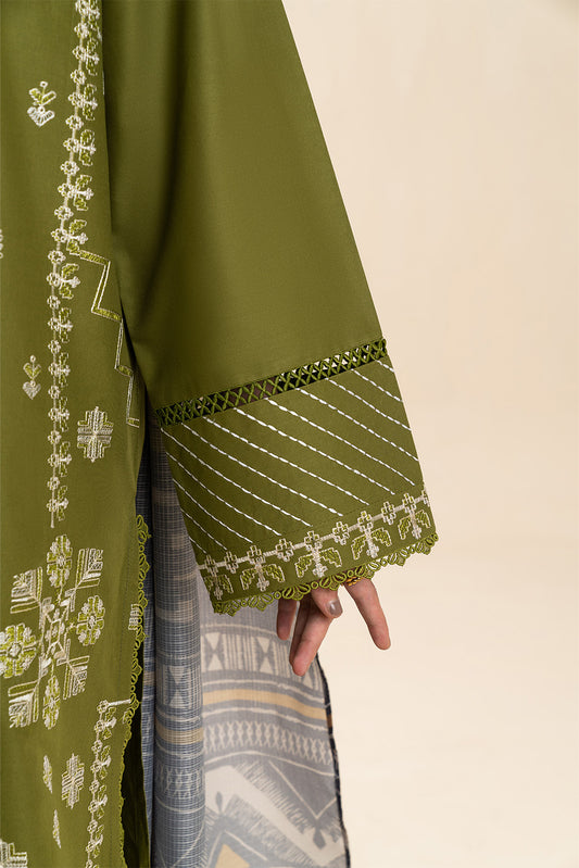 3 PIECE EMBROIDERED LAWN SUIT-JADE LADDER (UNSTITCHED)