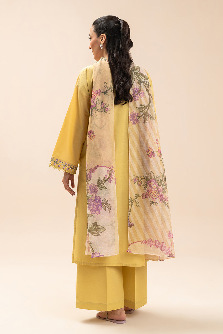 3 PIECE EMBROIDERED LAWN SUIT-SPRING MIST (UNSTITCHED)