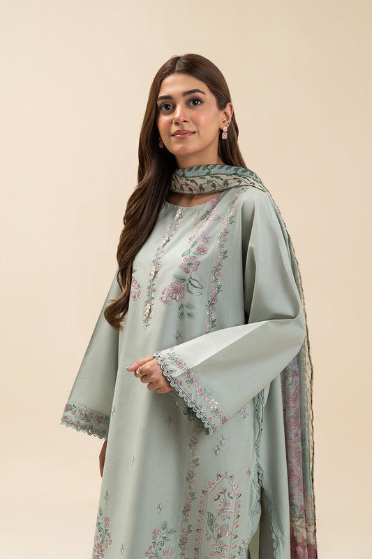 3 PIECE EMBROIDERED LAWN SUIT-SEVEN SKIES (UNSTITCHED)