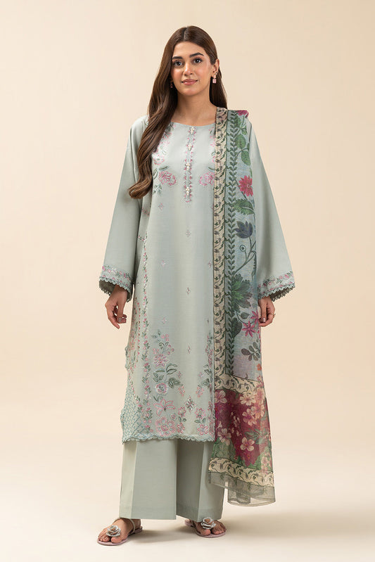 3 PIECE EMBROIDERED LAWN SUIT-SEVEN SKIES (UNSTITCHED)
