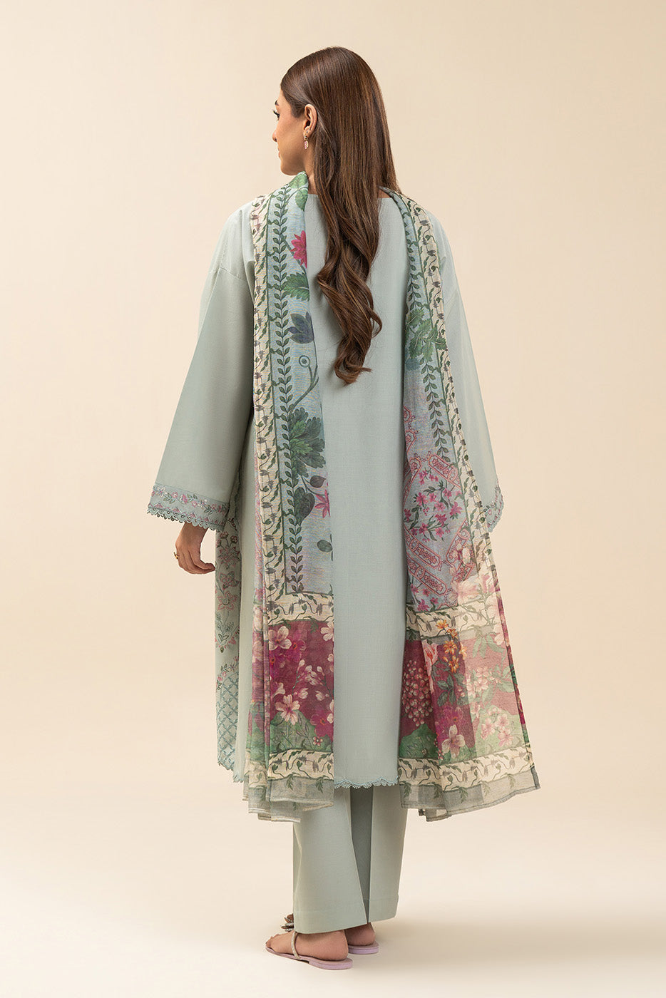 3 PIECE EMBROIDERED LAWN SUIT-SEVEN SKIES (UNSTITCHED)