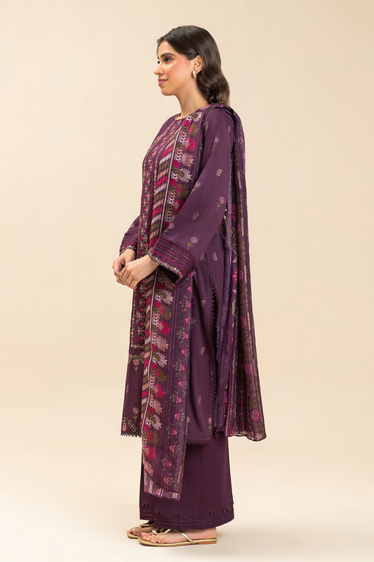 3 PIECE EMBROIDERED LAWN SUIT-AMETHYST BLOOM (UNSTITCHED)