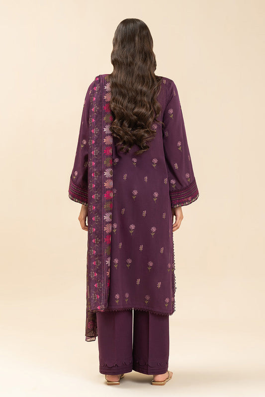 3 PIECE EMBROIDERED LAWN SUIT-AMETHYST BLOOM (UNSTITCHED)